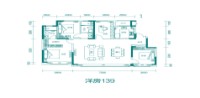 洋房139平4室2卫2厅户型图