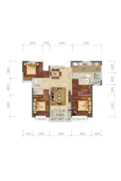 忻州恒大华府3室2厅1厨2卫建面137.00㎡