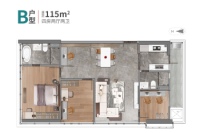 A2栋建面115平B户型
