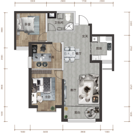 长城嘉峪苑3室2厅1厨1卫建面101.00㎡