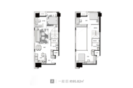 青岛·绿地中心2室2厅1厨2卫建面95.00㎡