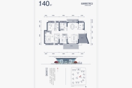 山湖海·奥园江山府4室2厅1厨2卫建面140.00㎡