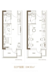 碧桂园·云著悦界1室1厅1厨1卫建面36.00㎡