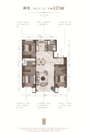 长安华府·牡丹园3室2厅1厨2卫建面127.00㎡