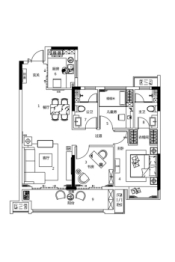 建工公园壹号3室2厅1厨2卫建面100.00㎡