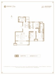 康桥知园3室2厅1厨2卫建面132.00㎡