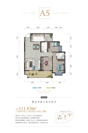 创美东方院子3室2厅1厨2卫建面111.83㎡