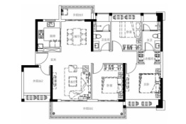 华发首府4室2厅1厨2卫建面119.00㎡