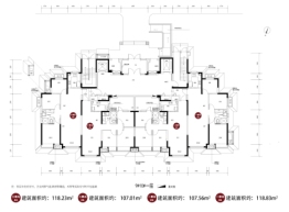 沈阳恒大盛京世家3室2厅1厨1卫建面107.00㎡