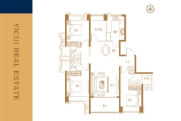 怡翠晋盛花园4室2厅1厨3卫建面139.00㎡