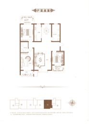 锦城苑3室2厅1厨2卫建面134.99㎡