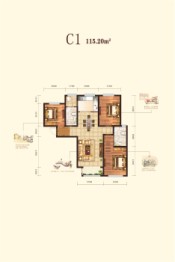 京西·泰和城3室2厅1厨2卫建面115.20㎡