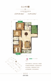 大理海上明月3室2厅1厨2卫建面129.30㎡