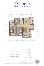 金嘉龙湖·春江郦城3室2厅1厨2卫建面85.00㎡