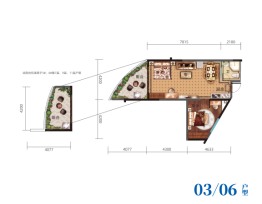 晋唐海湾1室2厅1厨1卫建面73.09㎡