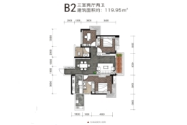 友锦·锦绣新城3室2厅1厨2卫建面119.95㎡