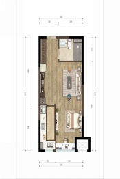 一方·素山生活小镇1室1厅1厨1卫建面53.00㎡