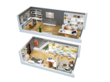 A2栋loft小型办公模型图