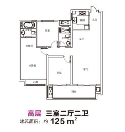 海悦 光明城3室2厅1厨2卫建面125.00㎡