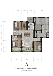 融创东环御潮府4室2厅1厨2卫建面127.00㎡