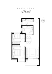 中骏·璟尚2室2厅1厨1卫建面76.00㎡