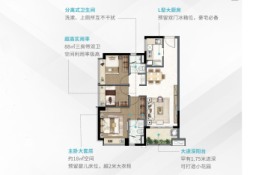 时代印象3室2厅1厨2卫建面89.00㎡