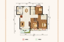 金地学府3室2厅2卫建面111.55㎡