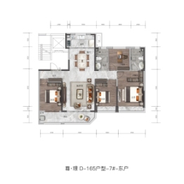 中信泰富·济南尊4室2厅1厨2卫建面165.00㎡