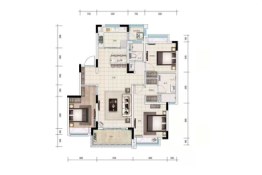 融创玖园2室2厅1厨2卫建面122.56㎡