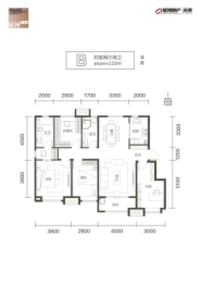 星河国际4室2厅1厨2卫建面133.00㎡