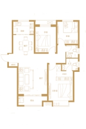 丰铭广场3室2厅1厨2卫建面123.24㎡