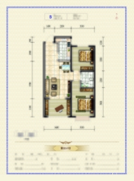 御龙华府3室2厅1厨1卫建面92.74㎡