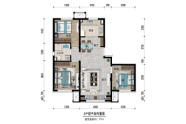 保利和府3室2厅1厨1卫建面99.00㎡