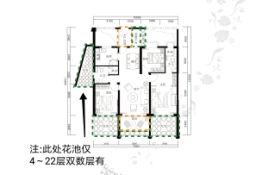 Aloha阿罗哈3室2厅1厨2卫建面119.71㎡