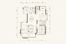 江山·庐州印4室3厅1厨2卫建面134.00㎡