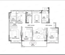 悦云庭4室2厅1厨2卫建面133.00㎡