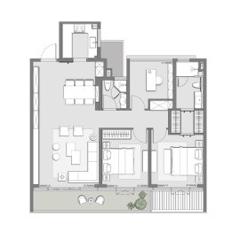 大象我山3室2厅1厨2卫建面125.00㎡