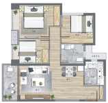 住宅08建面约97㎡三房