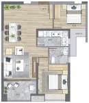 住宅05建面约92㎡两房