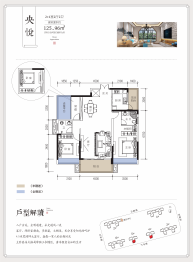 华诚·诺金央宸2室2厅1厨2卫建面125.96㎡