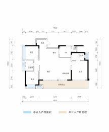 远大蔚蓝海岸4室2厅1厨2卫建面140.00㎡