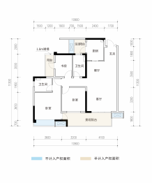 远大蔚蓝海岸3室2厅1厨2卫建面120.00㎡