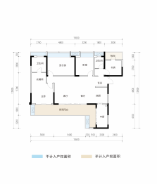 远大蔚蓝海岸4室2厅1厨2卫建面166.00㎡