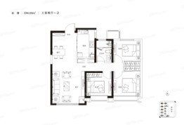 科为城3室2厅1厨1卫建面108.00㎡