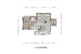 天投·中国铁建·鹿溪樾府3室1厅1卫建面140.00㎡