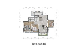 天投·中国铁建·鹿溪樾府3室2厅1厨2卫建面117.00㎡