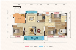 书香领秀城4室2厅1厨2卫建面166.07㎡