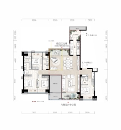 中海天钻4室3厅1厨3卫建面239.00㎡