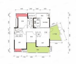 依云小镇3室2厅1厨2卫建面145.00㎡