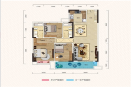 书香领秀城3室2厅1厨2卫建面118.34㎡